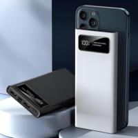Batterie externe ultra-fine personnalisable 10000 mAh Li-Polymère, charge rapide PD 22,5 W, écran LED, multi-ports Micro USB, chargeur portable