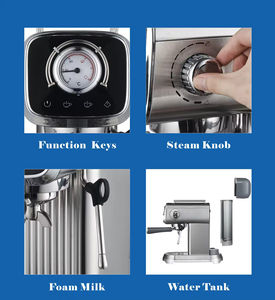 Cafetera Semiautomática de Diseño Escandinavo Nórdico con Extracción de Alta Presión y Vaporizador de Leche para Café en Casa - Product Image 5