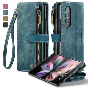 CaseMe Housse portefeuille à rabat en cuir pour <span class=keywords><strong>Samsung</strong></span> Z Fold 4 Galaxy A52 & A13 A53 Etui à livre magnétique Etui Phone Case Bag - Product Image 1