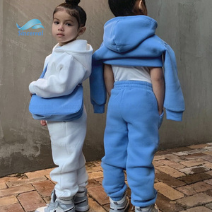 Tùy chỉnh OEM Toddler cô gái trẻ em quần áo 2 mảnh bộ trẻ em Tracksuit Hoodies và Sweatpants quần áo trẻ em Jogger sweatsuit Set - Product Image 2