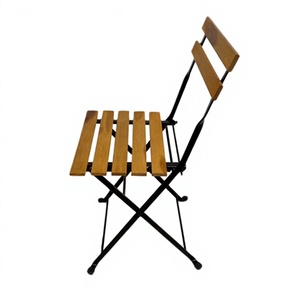Portable <b>Folding</b> Black Metal Garden <b>Table</b> <b>and</b> <b>Chair</b> Set-Modern Design Outdoor Use School & Warehouse - Product Image 4