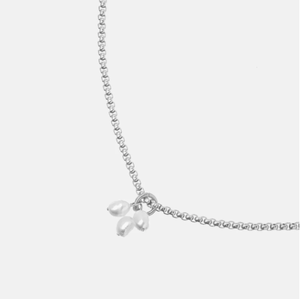 गहने छोटे द्रव्यमान स्टेनलेस स्टील परादीस हार को प्रेरित करता है तीन मोती के लिए सुंदर - Product Image 5