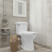WC moderne de style américain en céramique, cuvettes de toilettes siphoniques standard CUPC 1 ou 2 pièces, WC à poser au sol