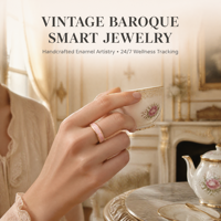 Bague connectée de suivi de santé avec surveillance du rythme cardiaque et du sommeil, étanche IP68, boîtier en acier inoxydable, contrôle via application pour Android/iOS