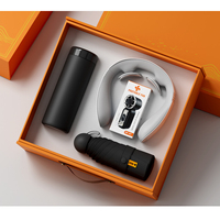 Coffrets cadeaux promotionnels d'entreprise pour la vente en gros : parapluie, gourde, bouteille, marketing, logo personnalisé, coffret cadeau d'affaires de luxe