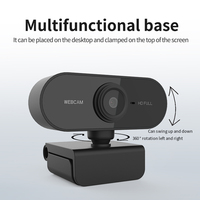 Webcam Komputer Mini 1080P HD dengan Mikrofon Dapat Diputar PC Desktop Web Kamera Web Kamera Webcam