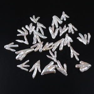 자연산 흰색 발톱 모양 불규칙 닭발 진주 바로크 담수 진주 비즈 - Product Image 1