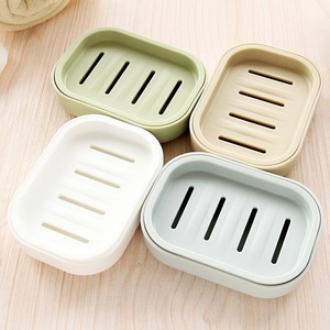 Japanese Style Soap Dish Rectangle PP Material With Lid Medium Size Drainable Soap Tray For Bathroom Use - Product Image 1