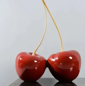 Sculptures de cerises nordiques en résine moderne pour la décoration de bureau - Vente en gros - Product Image 1