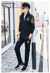 Ensemble de Survêtement Sport Décontracté pour Hommes Printemps Automne, Sweatshirt Zippé 2 Pièces + Pantalon de Survêtement, <span class=keywords><strong>Marque</strong></span> - Product Image 5