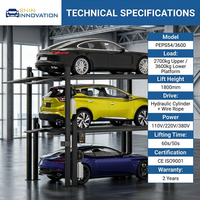 Système de stationnement automatique multi-niveaux SHIN Innovation PEPS54 pour 3 voitures, solution de garage domestique robuste, empileur de stationnement automatique