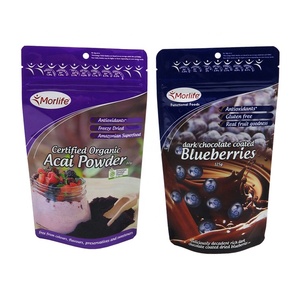 Sachet Doypack économique imprimé vide de 150g en Mylar pour poudre de protéines de lactosérum, sachet à fermeture éclair pour poudre d'açaï biologique - Product Image 6
