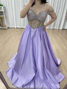 MB40462 <span class=keywords><strong>Abito</strong></span> da ballo <span class=keywords><strong>lilla</strong></span> glamour chic 2026, lussuoso top ricamato a mano, <span class=keywords><strong>abito</strong></span> da sera con scollo a cuore, elegante per matrimoni e feste formali - Product Image 3