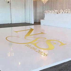 Wedding Dance Decals Elegant Reception <b>Stickers</b> Removable Custom Eco-Friendly Vinyl <b>Sticker</b> <b>Flower</b> Pattern Shape for Dancefloor - Product Image 5