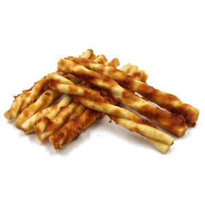 Venta al por mayor de golosinas para la salud dental del perro, golosinas para masticar con colágeno, pollo, cuero crudo para entrenar dientes limpios - Product Image 2