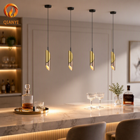 Lustre suspendu populaire GU10 en aluminium pour intérieur, support de lampe LED décoratif avec installation facile