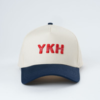 Unisex Hoge Kwaliteit Katoen 5 Panel Twee Tone Baseballpet Ademend Verstelbaar Geborduurd Ontwerp Oxford Dot Fruit Dobby Hoed
