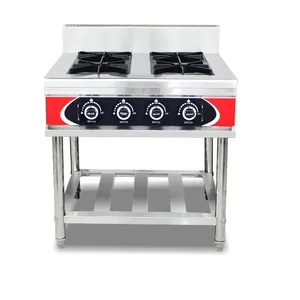 Professional Commercial Kitchen Portable Stainless Steel Lpg Best 4 Burner Gas Stove cooker