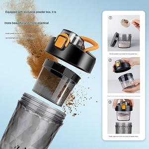 שייקר חלבונים 550ml ללא BPA, עשוי טריטן, עם מכסה, ידידותי לסביבה, יוניסקס, שייקר חשמלי לחדר כושר - Product Image 2