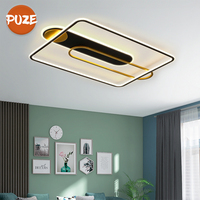 Prix de gros Plafonnier géométrique moderne Trois couleurs de lumière Salon Chambre Petit Plafonnier LED intelligent