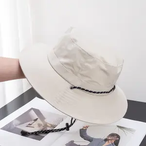 Cappello a secchiello a secco rapido pieghevole estivo unisex alla moda personalizzato con stringa