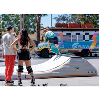Nouvelle conception de rampe de skate gonflable, portabilité ultime, installation portable en 10 minutes pour les événements scolaires