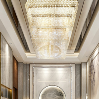 Lámpara Colgante LED de Cristal Ajustable en Altura, Impresa en 3D, Marca DUOMEIJU, para Vestíbulo de Hotel, Oficina en Casa, Sala de Estar, Villa - Moderna