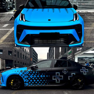 Vinilo Autoadhesivo PET Brillante/Mate para Rotulación de Vehículos, Diseño Personalizado, Precio de Fábrica NIKO, Degradado Negro y Azul - Product Image 3