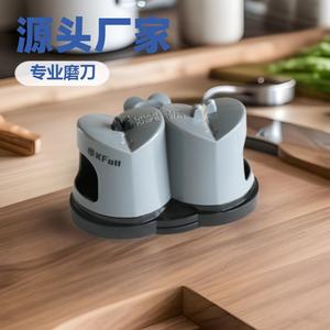 เครื่องลับมีดแบบสองร่อง KFull แบบแมนนวล หลายระดับความหยาบ ใช้เซรามิกและเหล็กทังสเตน สำหรับลับมีดครัวอย่างแม่นยำ - Product Image 4