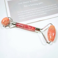 HZ Wholesale Custom Logo Facial Jade Stone Massage Roller Gua Sha Tool Set Fire Agate Jade Jade Roller for Face