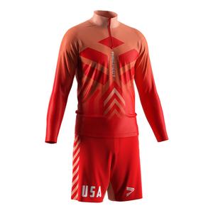 Ensemble d'échauffement de kickboxing en spandex pour adultes, maillot de lutte sportif pour hommes et femmes, vente en gros ODM - Product Image 3