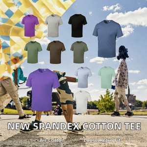 Camiseta de algodón extragrande para hombre, cuello redondo, manga corta, transpirable, estilo vintage, informal, diseño estampado de punto. - Product Image 2
