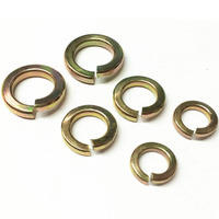 M2 M4 Gal Steel Yellow Blue White Zinc Plating Black Oxide Heavy Normal Light Type Single Coil Split Lock Spring Washer DIN127