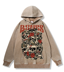 Axit Rửa Áo & Áo 350GSM 100% Cotton Thời Trang dạo phố Quá Khổ Chất Lượng Cao Trống Biểu Tượng Tùy Chỉnh In Cho Nam Giới Phụ Nữ Unisex - Product Image 3