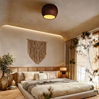 Plafonnier LED moderne en ciment à grain de bois pour restaurant, salle à thé, comptoir de bar, couloir, hall d'entrée, poterie