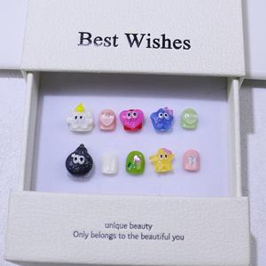 <span class=keywords><strong>Uñas</strong></span> a presión con logotipo personalizado de 10 piezas hechas a mano para niños, modelo de diseño de estilo salón 3D de alta calidad, <span class=keywords><strong>uñas</strong></span> artificiales - Product Image 6