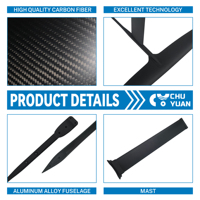GY ART 1201 Accessoires d'aile avant en PVC simple et carbone pour kit de surf et hydroptère Board Surfing in Ocean Waters