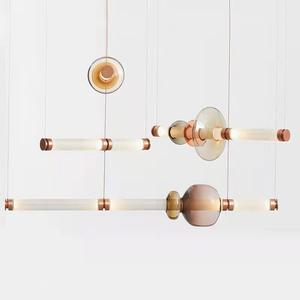 โคมไฟระย้าทรงลูกบอลทำจากแก้วสีเทียนดีไซน์แบบนอร์ดิกสำหรับโชว์รูมบาร์สตูดิโอวิลล่า - Product Image 1