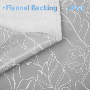 HuiHe - Cubierta de <span class=keywords><strong>Mesa</strong></span> Rectangular de PVC <span class=keywords><strong>con</strong></span> Diseño Floral Gris, 100% Impermeable, Protector de <span class=keywords><strong>Mesa</strong></span> para Eventos Comerciales - Product Image 5