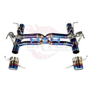Tubo de Escape Vortex Titanium Burnt Blue de Alto Rendimiento para Ferrari 488 Spider con Válvulas de Vacío y Doble Salida - Product Image 1
