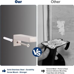 NearMoon Heavy Duty da bagno in acciaio inossidabile da 16 pollici porta asciugamani da doccia a parete accessori da bagno e da cucina-confezione da 2