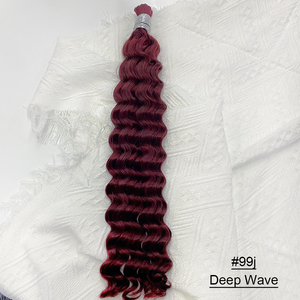 Vente en gros meches humains cambodgiens brésil vague synthétique Super cheveux bruts doublement étirés en vrac mélange de cheveux humains pour le tressage d'extensions - Product Image 2