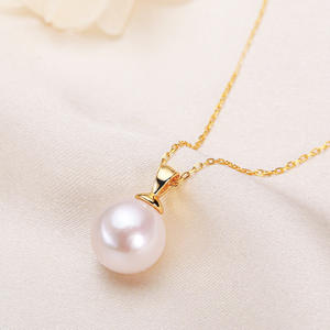 Collar con Colgante de Perla de Agua Dulce Edison de 11 mm de Zhuji, Cadena de Clavícula con Cierre de Plata S925 para Mujer - Product Image 2