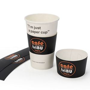 Customize Single/Double Wall Biodegradable Hot <b>Coffee</b> Paper Cups Sipping Lids 90mm Diameter Silk Screen <b>Printed</b> Paper Cups - Product Image 6
