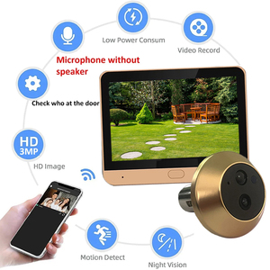 Tuya thông minh an ninh 4.3inch cửa máy ảnh với peepholes 3MP HD 2.4 Gam Wifi cửa người xem với built-in microphone âm thanh cửa điện thoại - Product Image 4