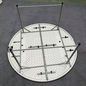 <span class=keywords><strong>Mesa</strong></span> Plegable <span class=keywords><strong>Redonda</strong></span> de Plástico de Alta Calidad para 10 Personas, 60 Pulgadas, Portátil, para <span class=keywords><strong>Catering</strong></span>, Banquetes, Fiestas, Bodas y Eventos - Product Image 3