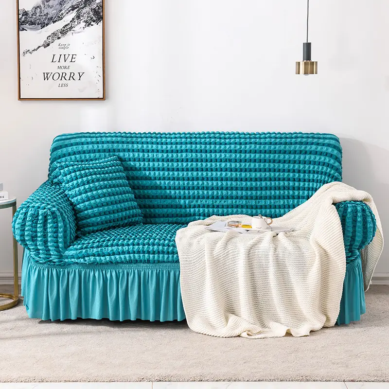 Produttore universale morbido elastico elasticizzato 3D Bubble Lattice Spandex Jacquard divano cuscino divanetto
