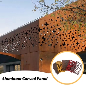 Panneaux en aluminium gaufré industriels, système de façade sculptée, murs-rideaux, imperméables, ignifuges, intérieur, extérieur, architectural - Product Image 1