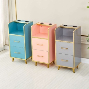 Carrito de Peluquería de Diseño Moderno y Lujoso, Carrito Metálico de Alta Calidad con Material de Madera, 2 Cajones, Elegante para Barbería - Product Image 6