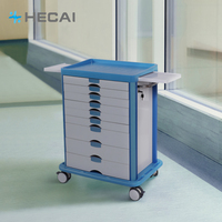 Chariot médical multifonction en métal pour hôpital avec roulettes silencieuses et design facile à nettoyer - Vente par les fabricants HECAI